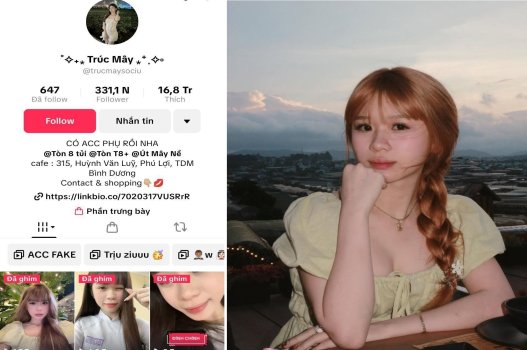 Clip sex hay em Trúc Mây tiktoker 300K follower